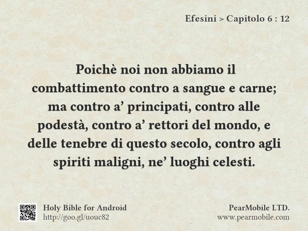 Efesini, Capitolo 6:12